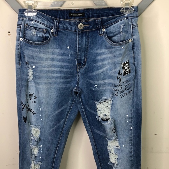 RED fox Distressed denim - Picture 5 of 14